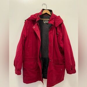 Pacific Trail Crimson Coat Removable Hood Women’s 1X Fleece Lined